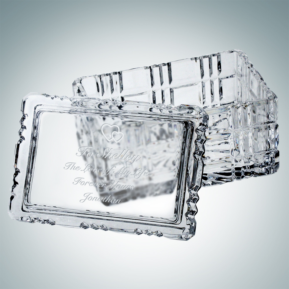 Service/Retirement Majestic Lead Crystal Box Executive Gift