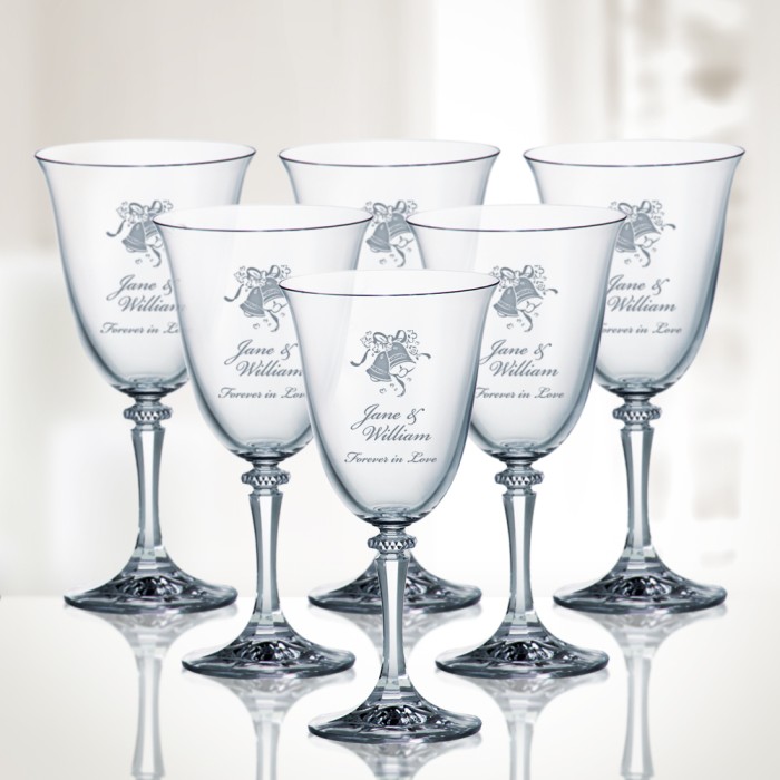 Wine Glasses Set 8 European Stemware Crystalite Behemia Fine Glass