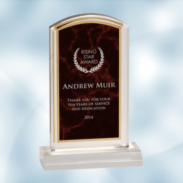 Red Marbleized Acrylic Award