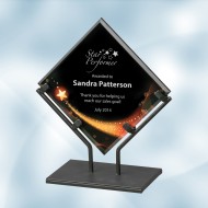 Star Galaxy Acrylic Plaque Award with Iron Stand