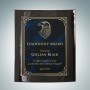 Aluminum Blue Marble/Gold Plate on Eclipse Blackwood Gloss Horiz./Verti. Plaque