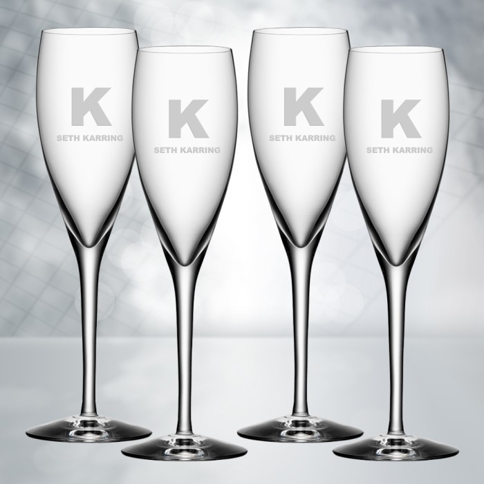 Orrefors More Champagne 5oz, 4pc