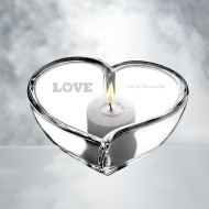 Orrefors Heart Bowl/Votive Candle Holder