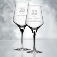 Orrefors Metropol White Wine Glass Pair, 13.5oz