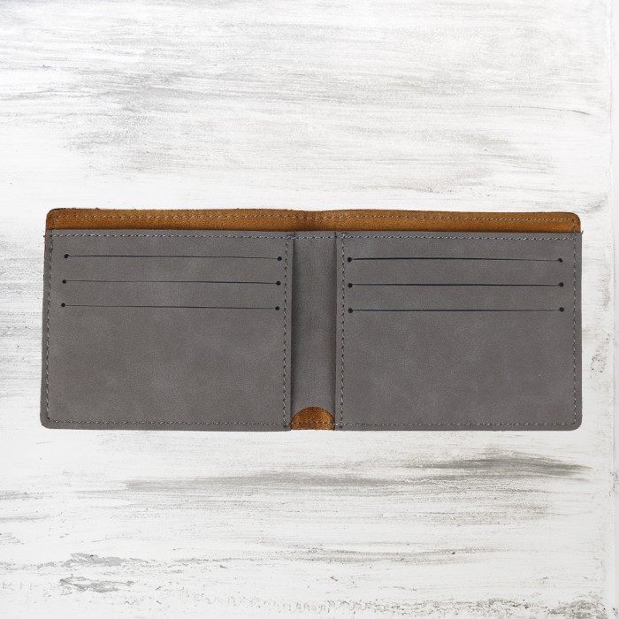 Gray Leatherette Bifold Wallet