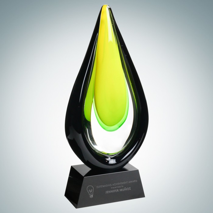 Art Glass Goldfinch Award with B