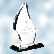 Acrylic Flare Award with Black Base