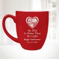 Red Ceramic Bistro Mug, 16oz