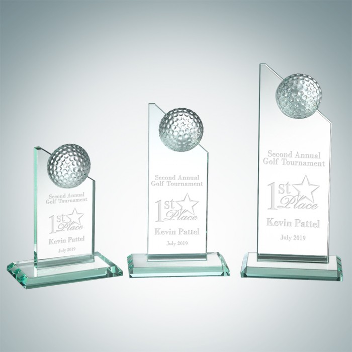 فيلم عمم كتيب  Golf Themed Awards Jade Glass Golf Pinnacle Award Championship |  CrystalPlus.com