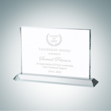 Horizontal Rectangle Plaque with Base