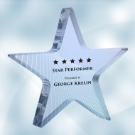 Color Photo Imprinted Acrylic Star Paperweight 