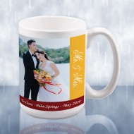 Sublimation Color Imprinted Ceramic Mug Wedding Photo Gift 