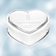 Monogrammed Acrylic Heart Box