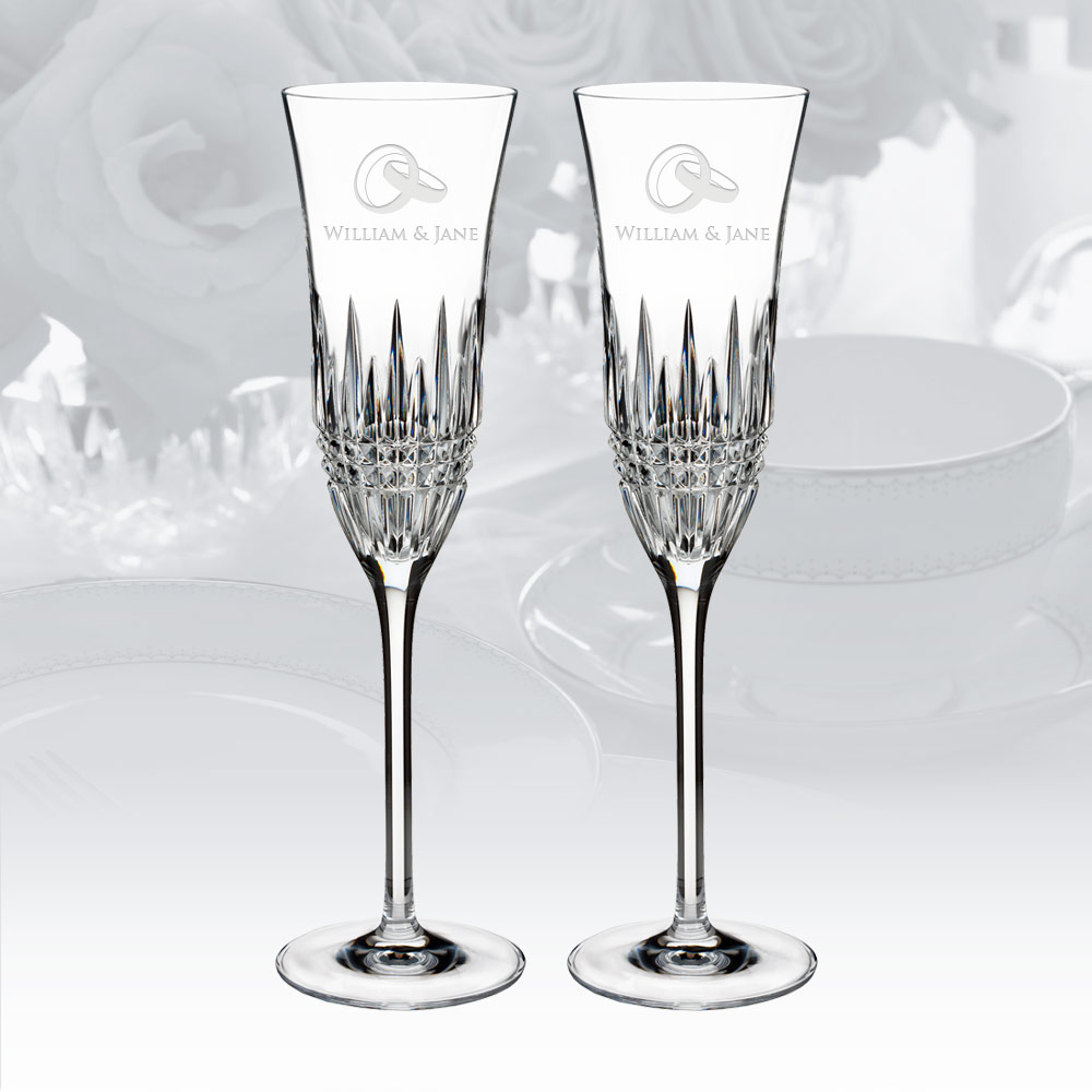 Waterford Crystal Times Square 2023 Champagne Flutes, Set of 2