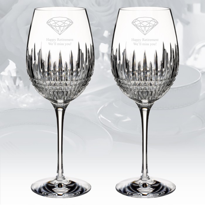 Wine Glasses Lismore Diamond Essence Goblet Personalized Gift |