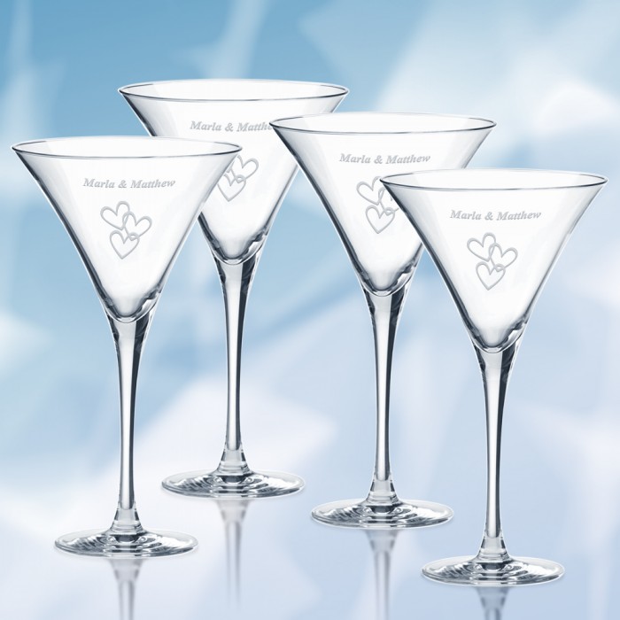Personalized Crystal Glass Martini - Great birthday Gift