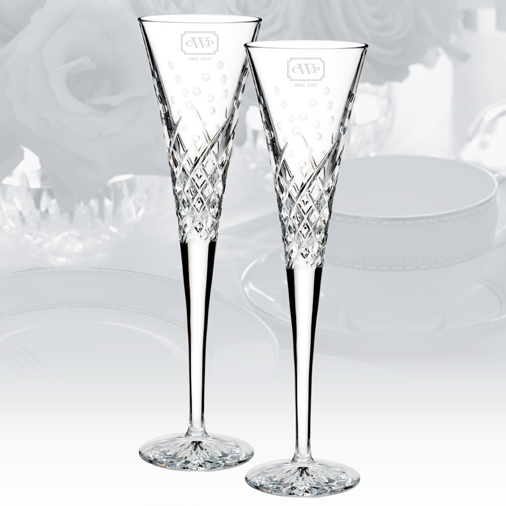 Budget Waterford Elegance Martini Glass Pair, 11.2oz Personalized