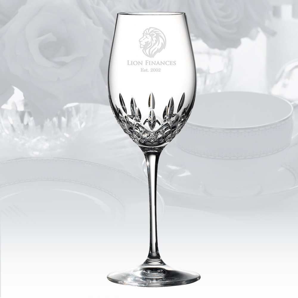 Monogrammed Crystal Wine Glasses