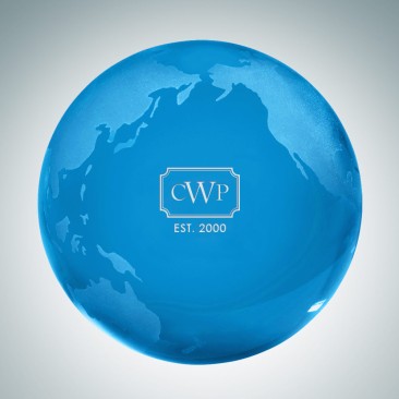 Blue Globe Paperweight