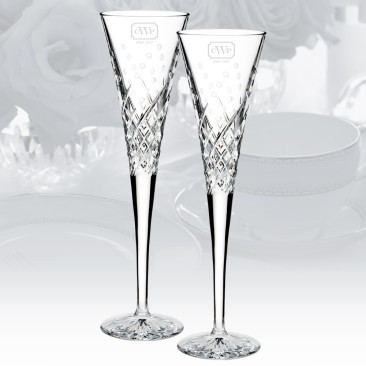 Waterford Wishes Happy Celebrations Flute Pair, 5oz 