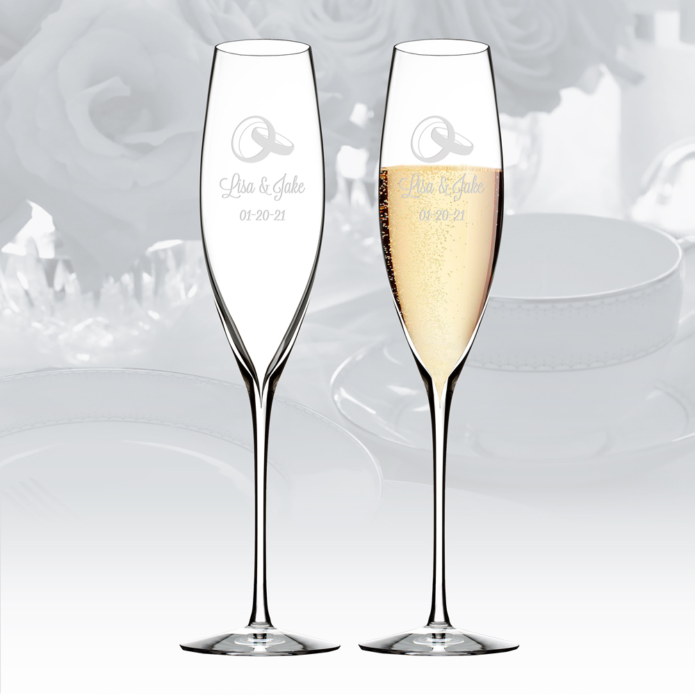 Budget Waterford Elegance Martini Glass Pair, 11.2oz Personalized