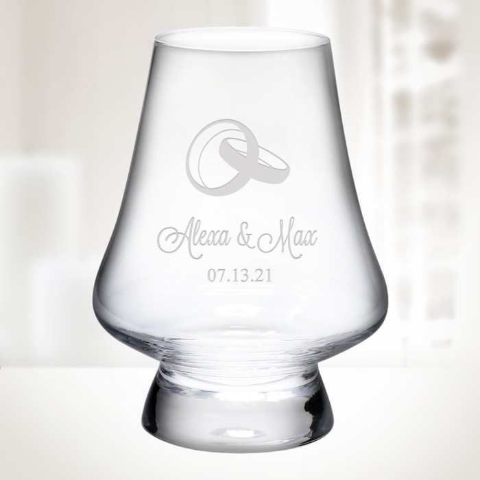 Barware Luxbe Bourbon & Whiskey Crystal Glass Snifters Personalized Gift