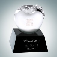 Apple Award with Black Crystal Base