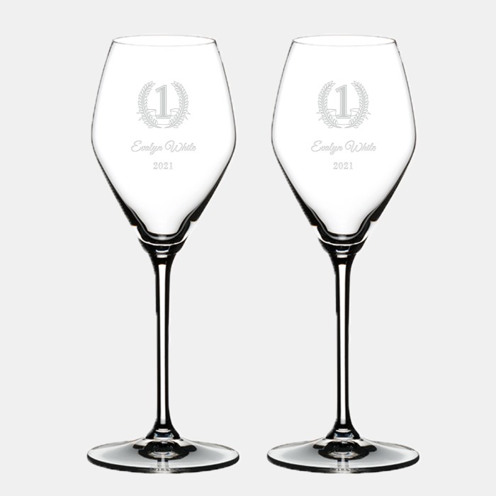 Occasion Riedel Extreme Rosé Wine / Rosé Champagne Glass Pair Personalized  Gift