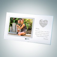 Horizontal Stainless Photo Frame with Silver Pole