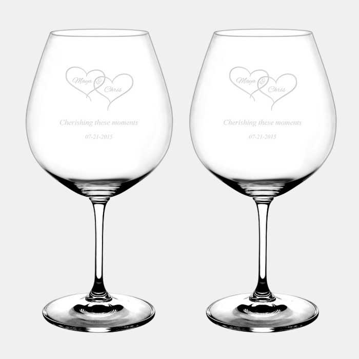 LENOX Fine Crystal Pre-Designed Bridesmaid Lenox Tuscany Classic Stemless  Wine Glass Personalized Gift
