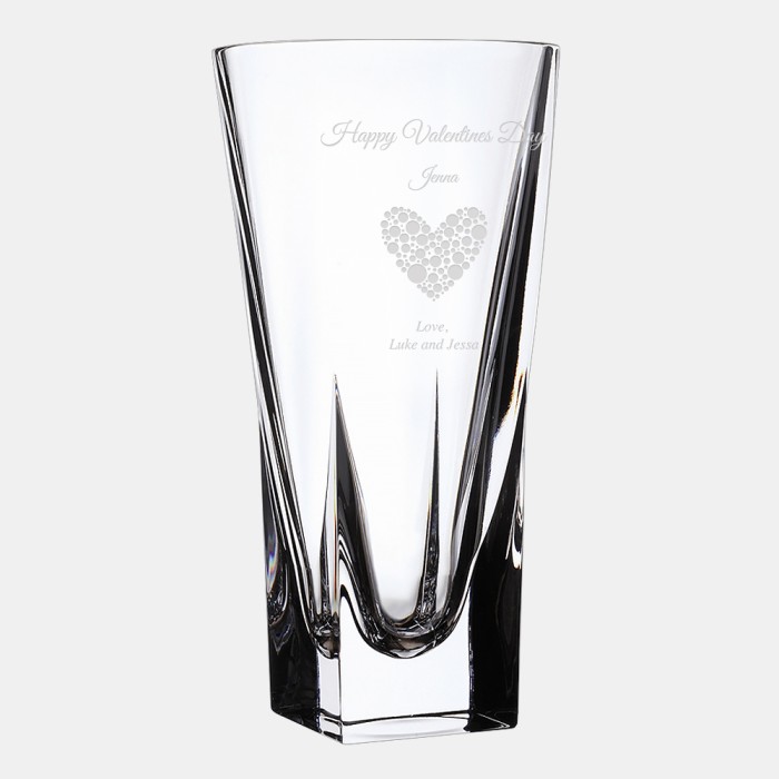 Valentine's Day RCR Fusion Crystal Vase Award and Personalized Gift