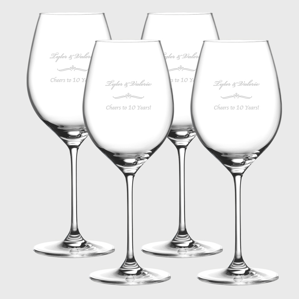 Personalized Marquis by Waterford Moments Red Wine Glasses Set of 4