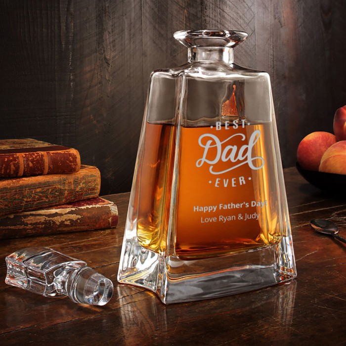 Best Dad Ever Whiskey Glass - Dad Golf Gift