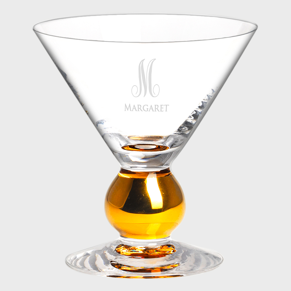 Personalized Crystal Martini Cosmo Glass