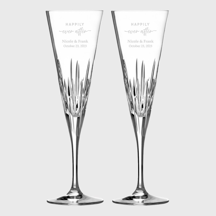 Pre-Designed Happily Ever After Vera Wang Wedgwood Duchesse Toasting Flute, Pair