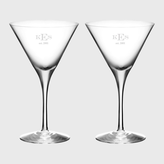 Personalized Crystal Martini Cosmo Glass