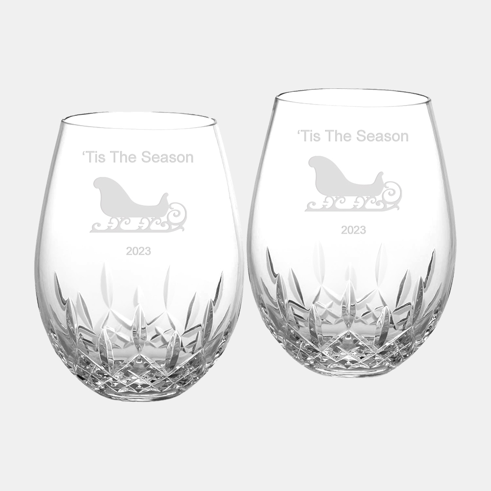 Waterford Lismore Essence Stemless Wine Light Glass, Set of 2