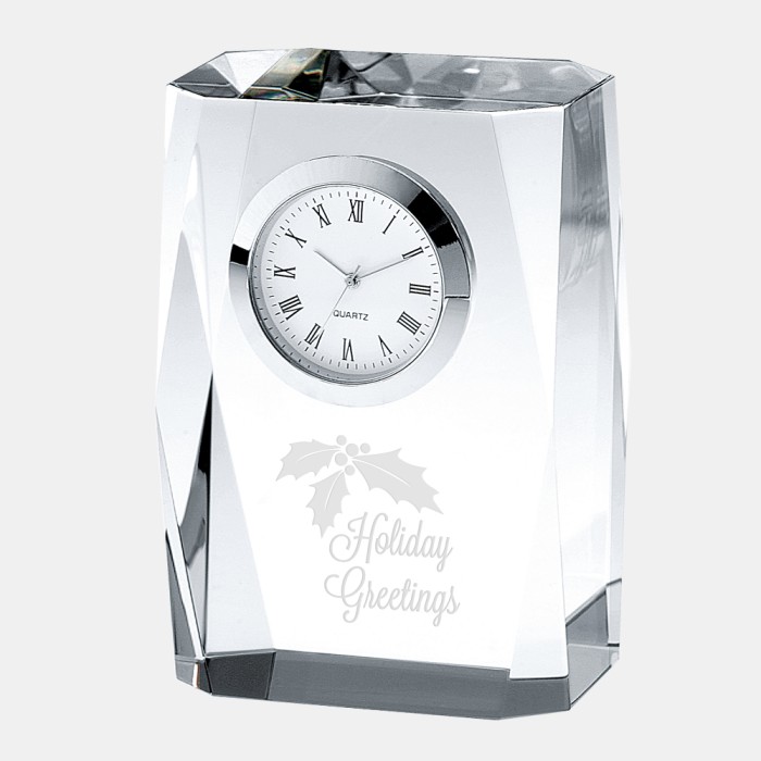 Beveled Column Clock