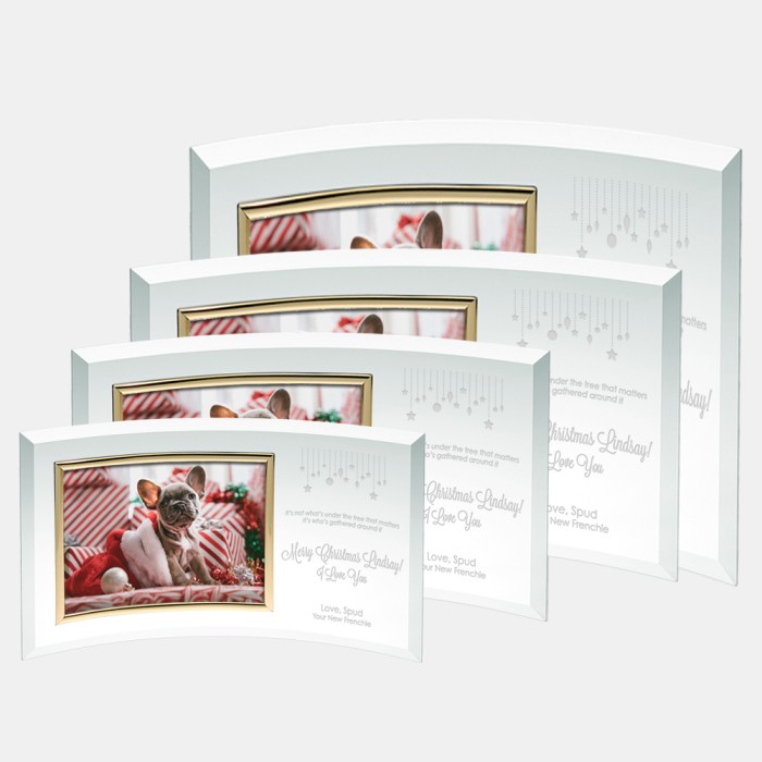 Curved Horizontal Gold Photo Frame