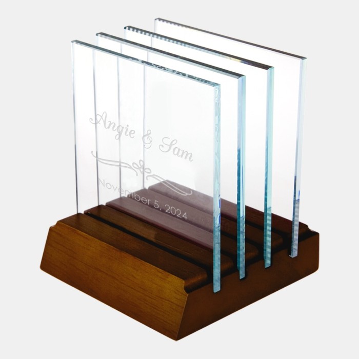 Square Glass Coaster Set