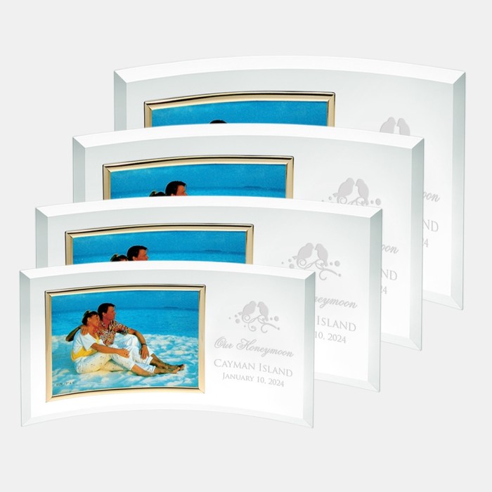 Curved Horizontal Gold Photo Frame