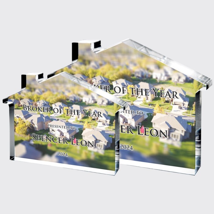 Color Imprinted Photo Acrylic House