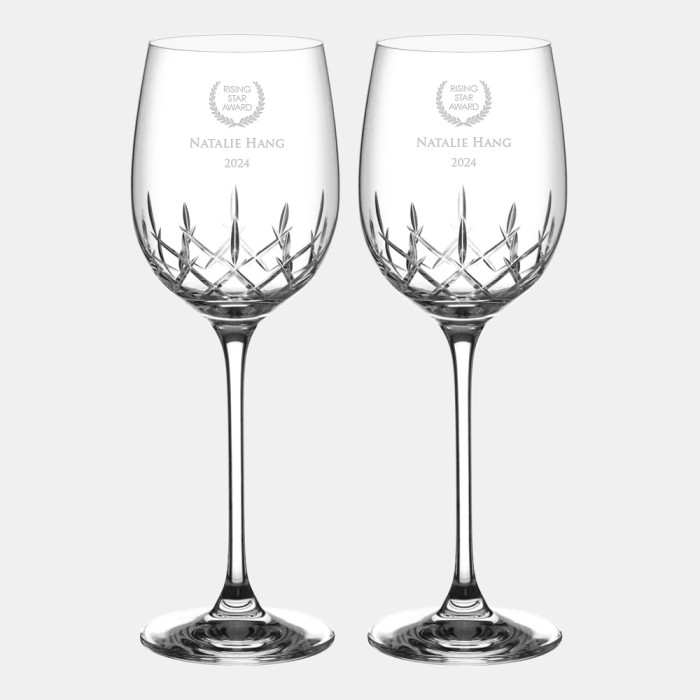 Diamante Classic White Wine Glass Pair, 12.5oz