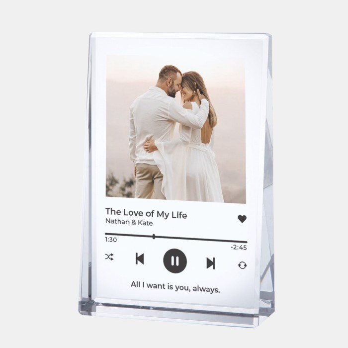 Pre-Designed Song Color Photo Imprinted Vertical Plaque