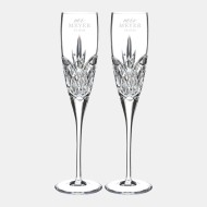 Pre-Designed Mr. & Mrs. Waterford Love Forever Flute Pair, 5oz