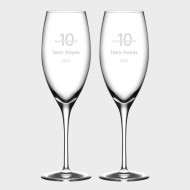 Orrefors Premier Champagne Glass Pair, 10oz