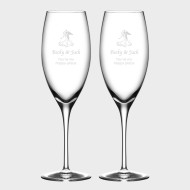 Orrefors Premier Champagne Glass Pair, 10oz