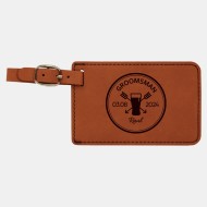 Pre-Designed Groomsman Rawhide Leatherette Luggage Tag