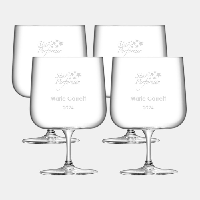 LSA Arc Wine Glass 4pc Set, 11oz