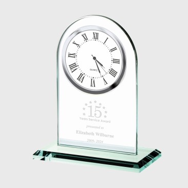 Jade White Roman Arch Clock